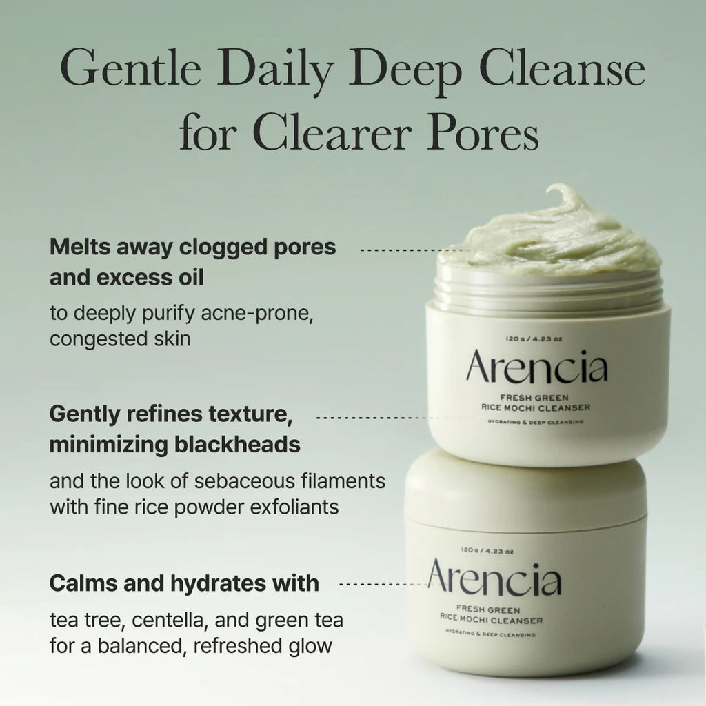 Arencia Fresh Green Rice Mochi Cleanser, 120g
