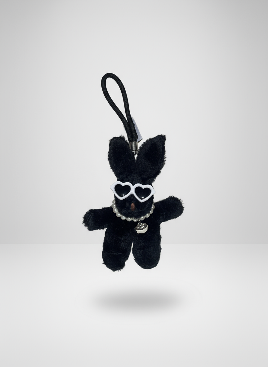 Black Chill Bunny Charm