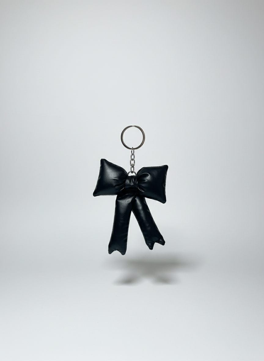 Black Trendy Bow Charm