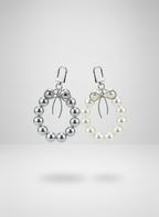 Both Trendy Pearl Charms with White Background