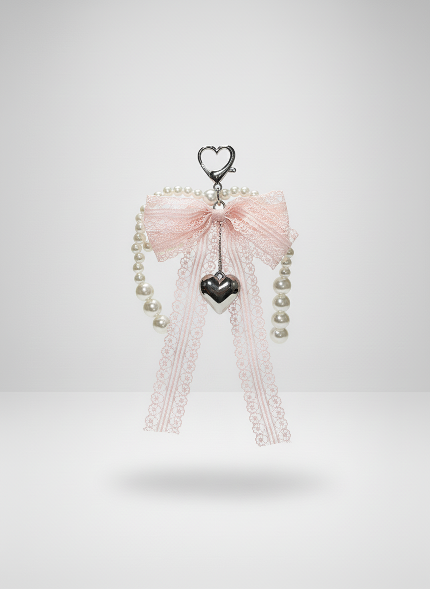 Pink Ribbon Coquette Charm