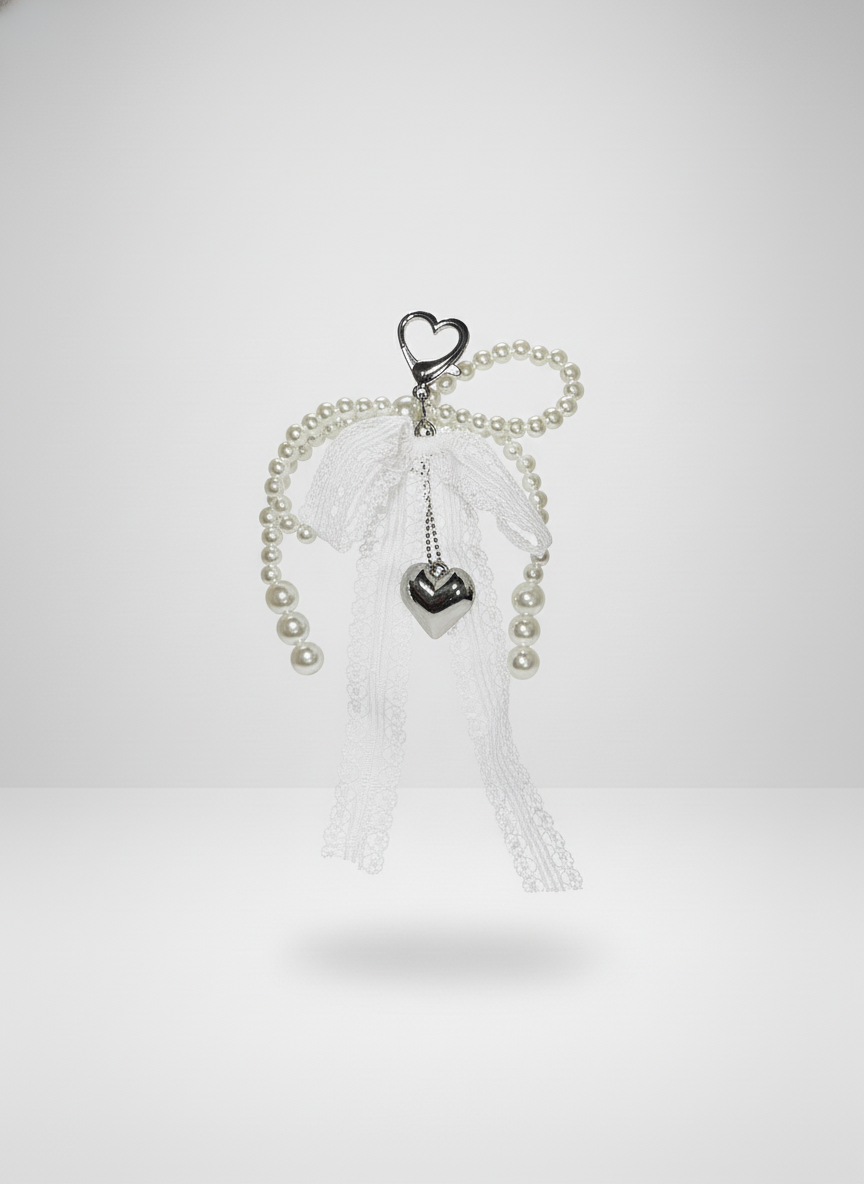 White Ribbon Coquette Charm